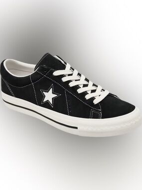 Converse One Star Low Top Trainers Converse Black Suede Men's 4 Women’s 5.5